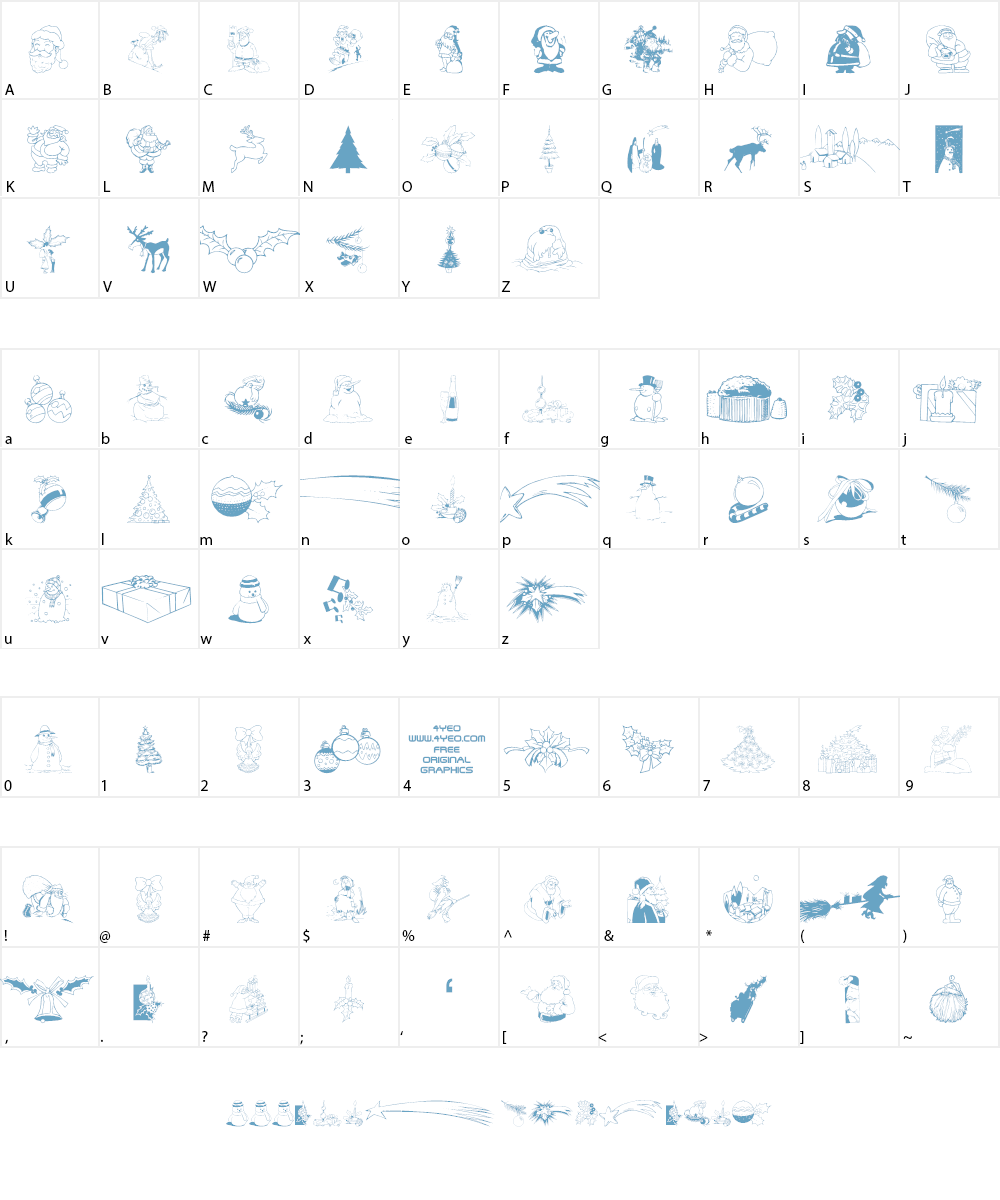 4YEOXMAS Font Character