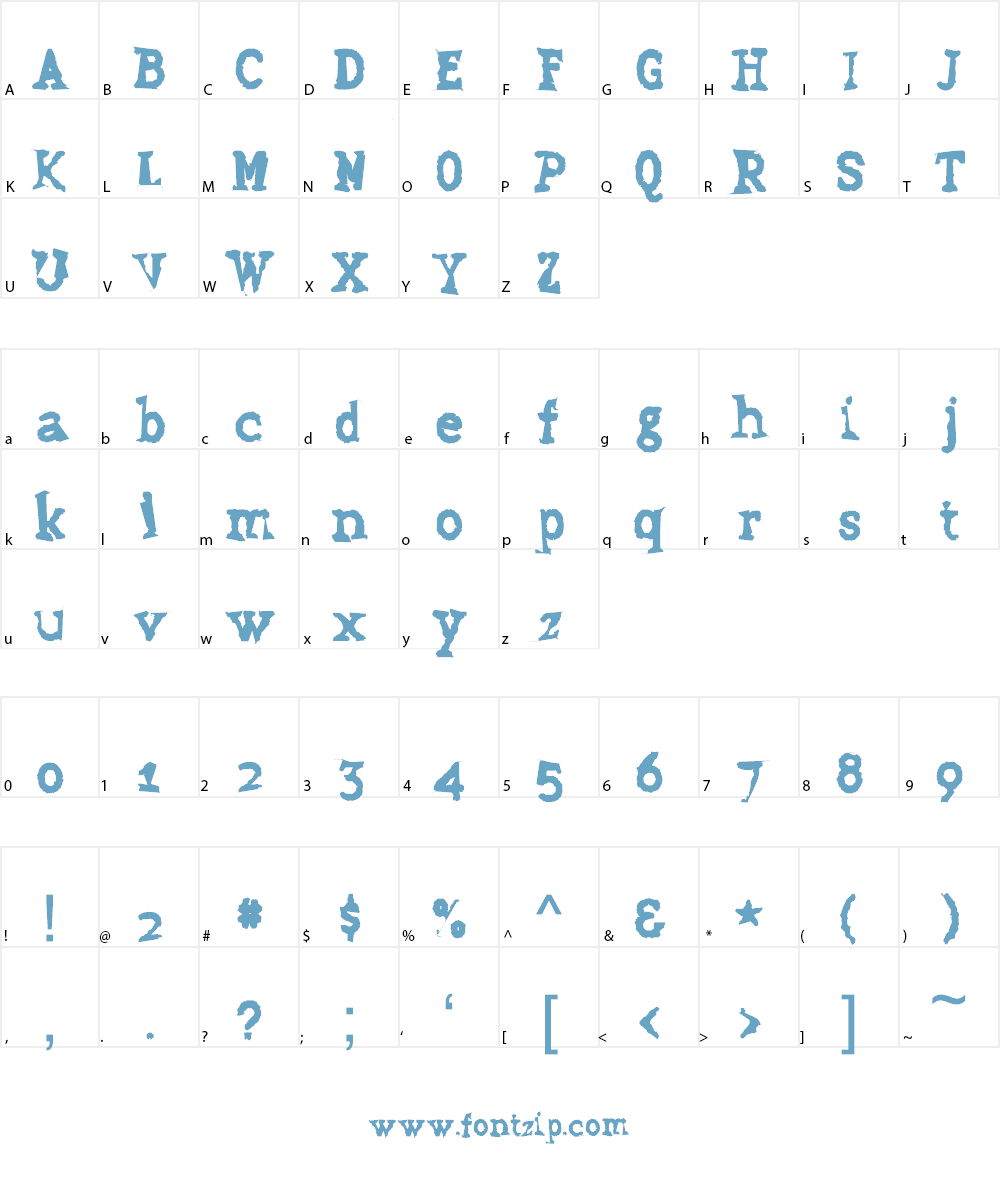 Grudge Font Character
