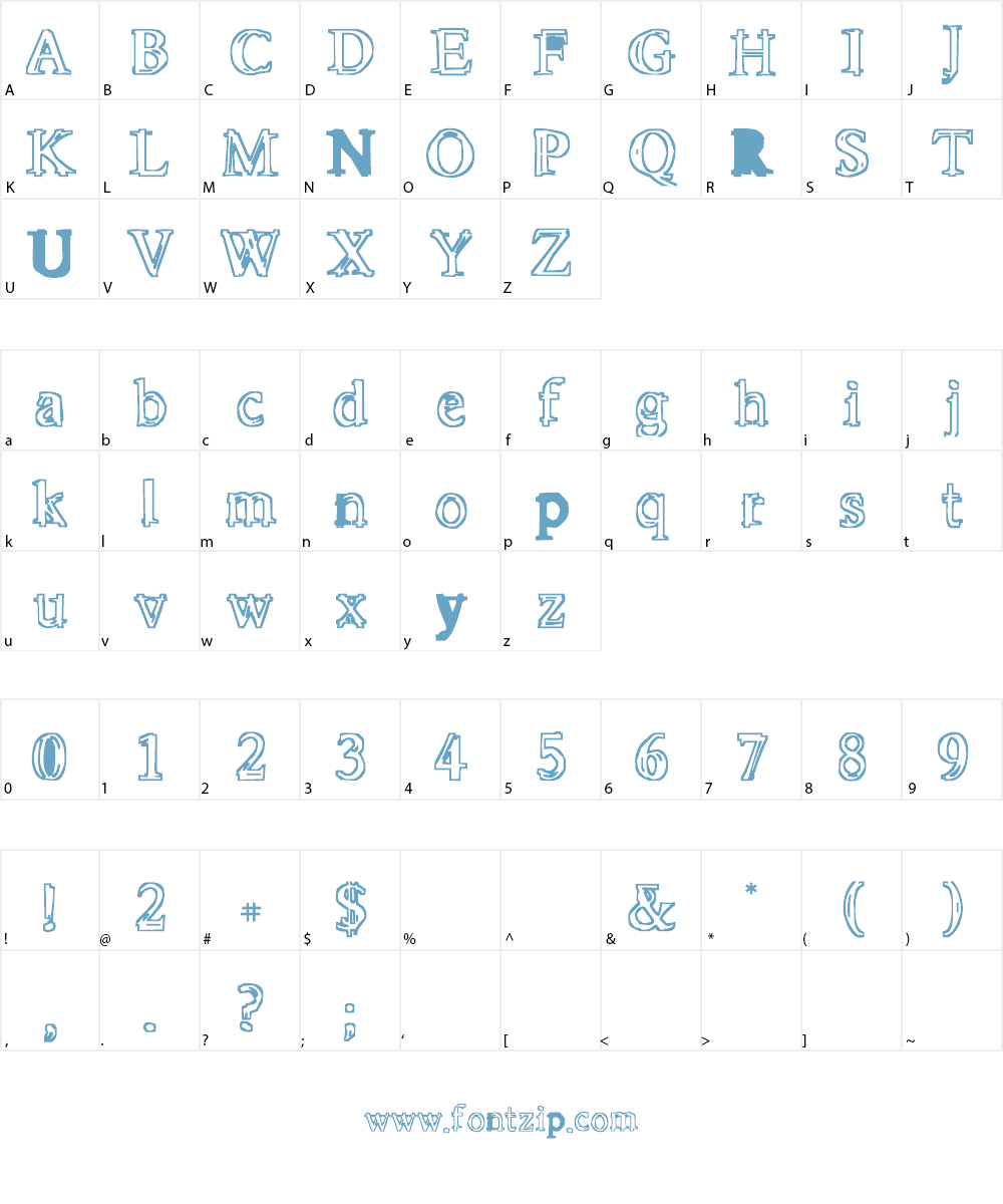 Molten Font Character