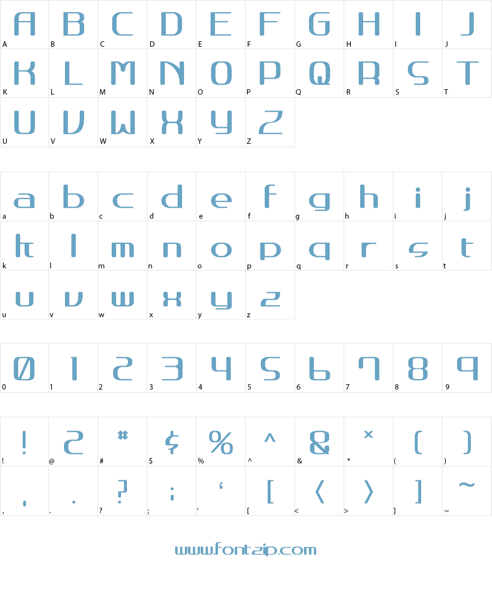 thundercity Font Character