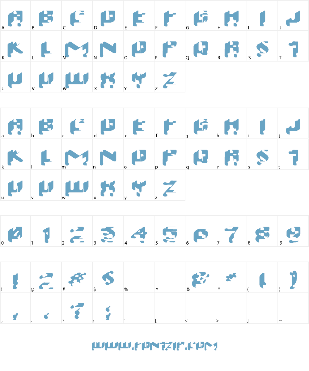 Wash 99 Font Character