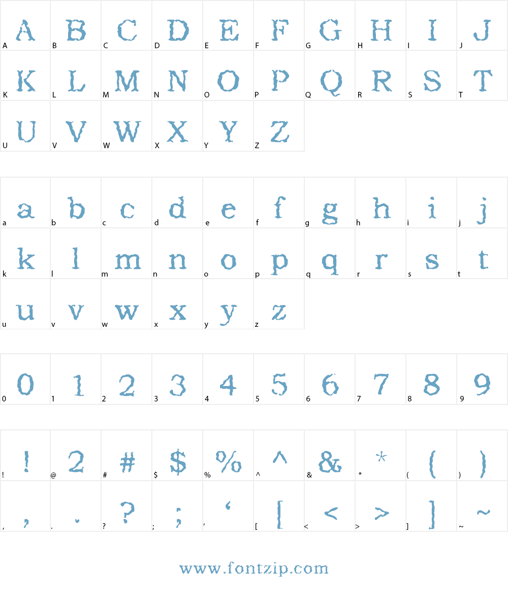 Addict Font Character