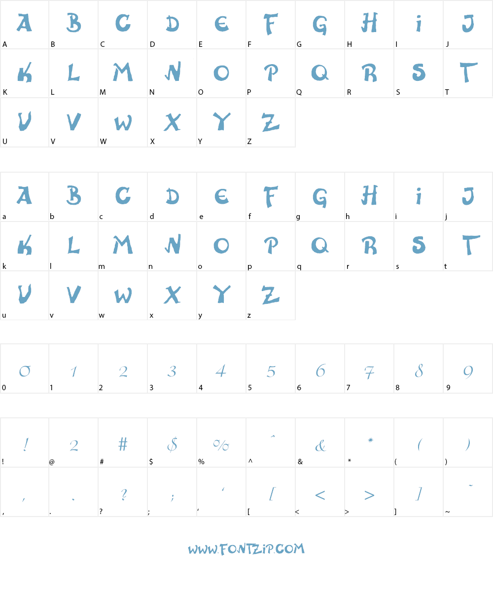 Anatevka Caps Font Character