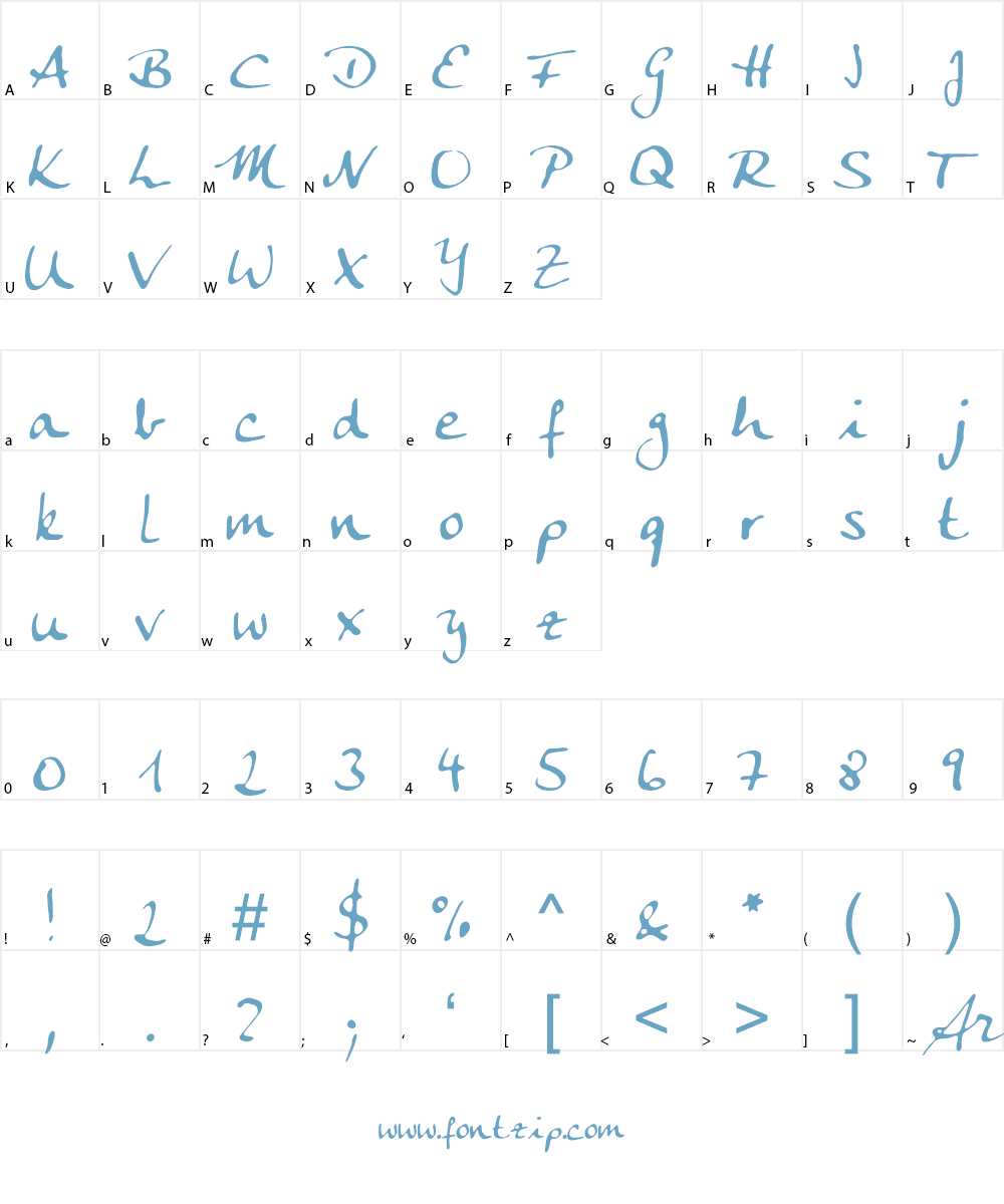 AnkeCalligraph Font Character