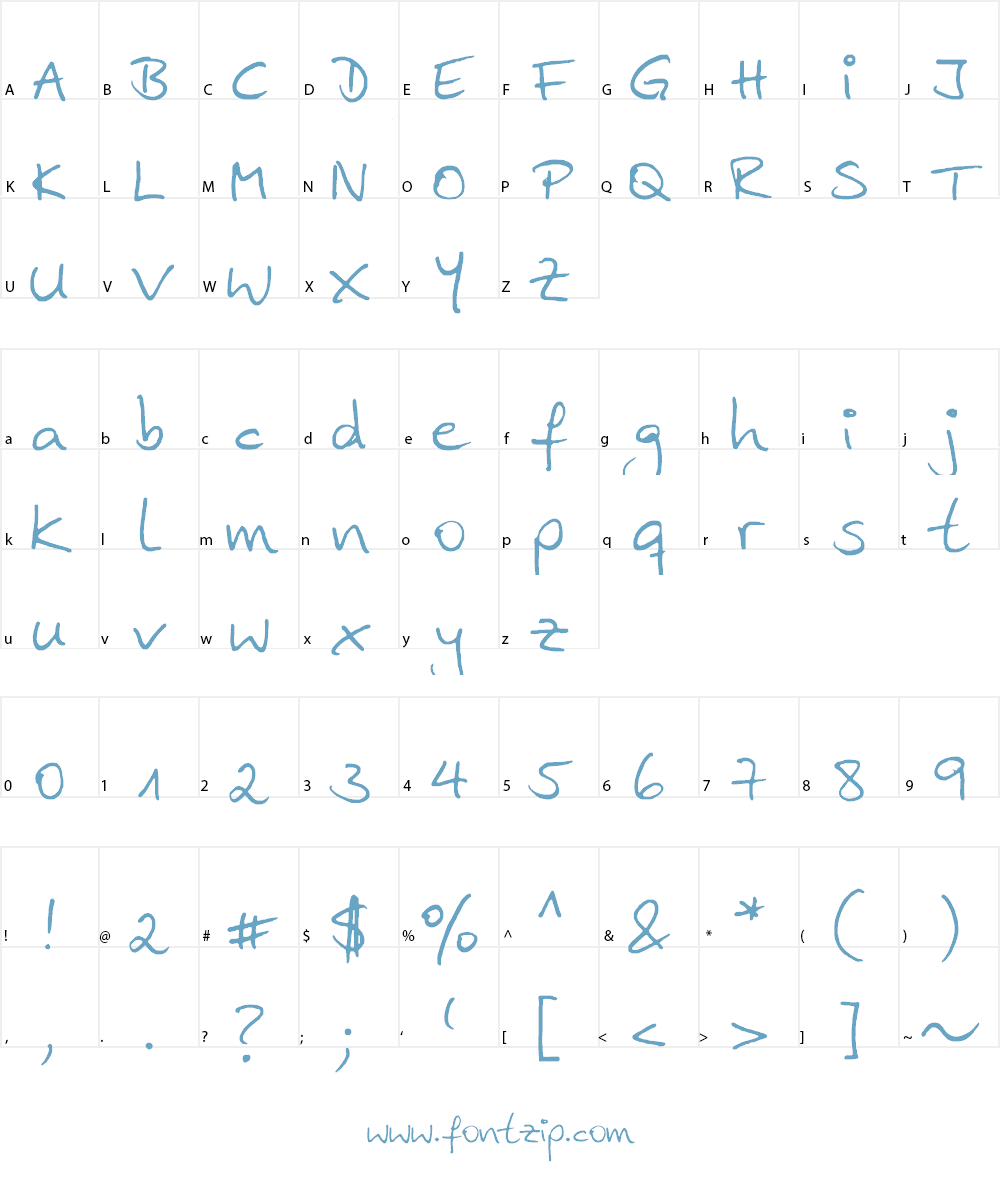 AnkeHand Font Character