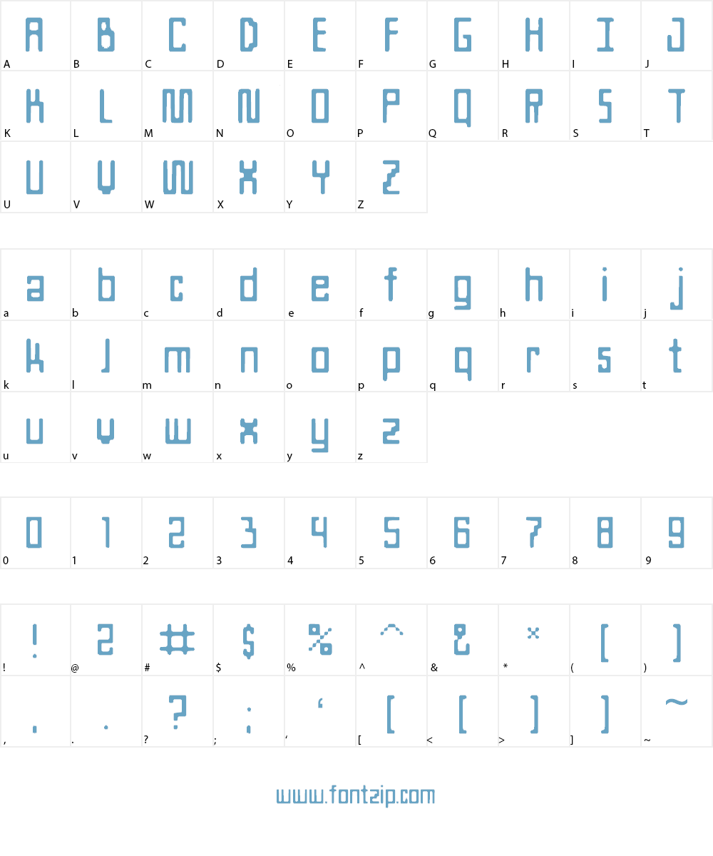 ATeam Font Character