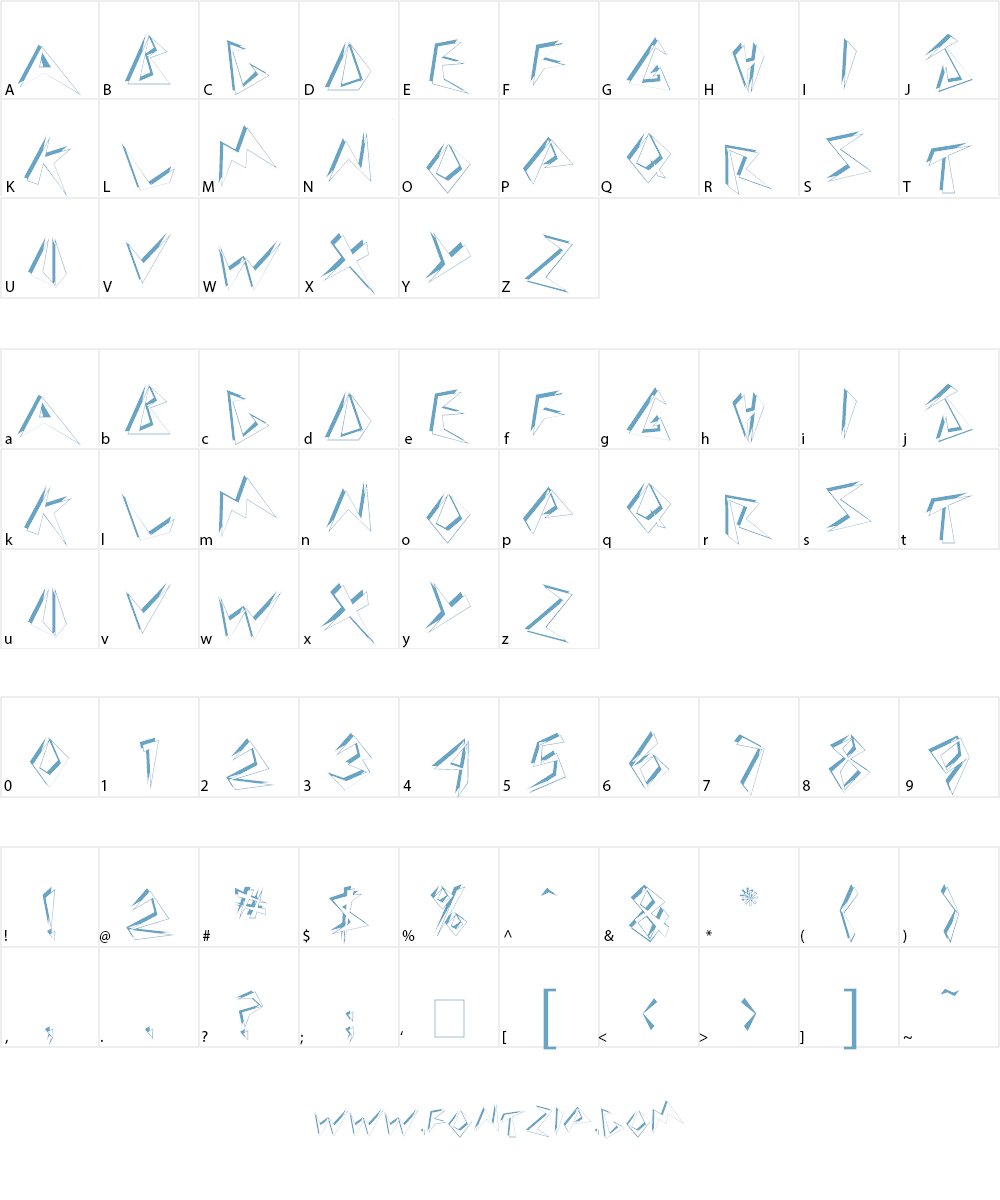 BeeBopp Font Character