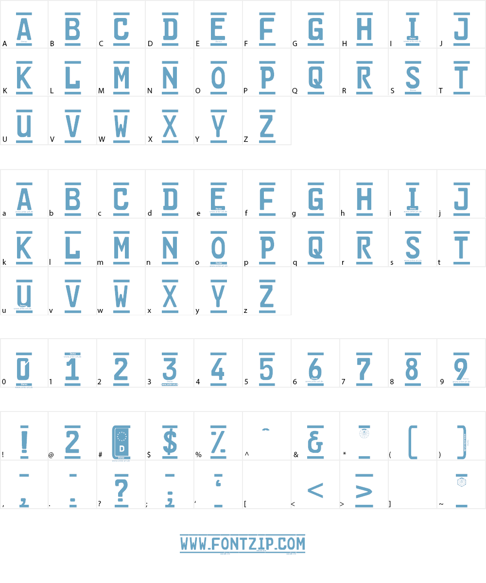 CAR-GO Font Character