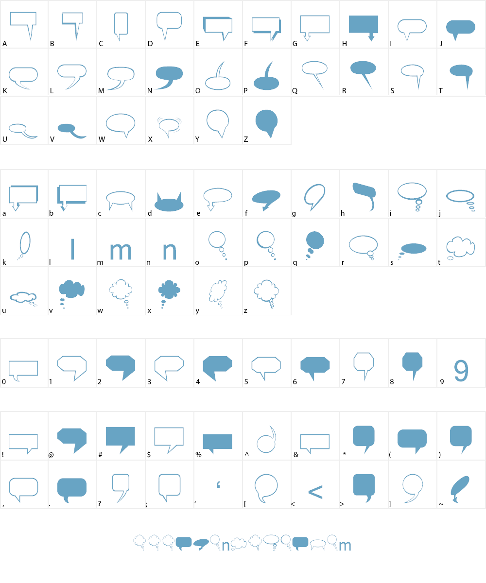 Carr Balloons Font Character