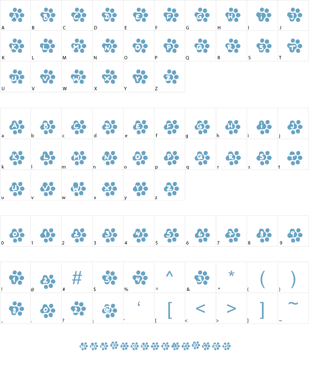 Catty Font Character
