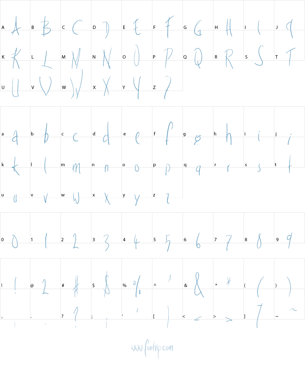 Fright Night Font Character