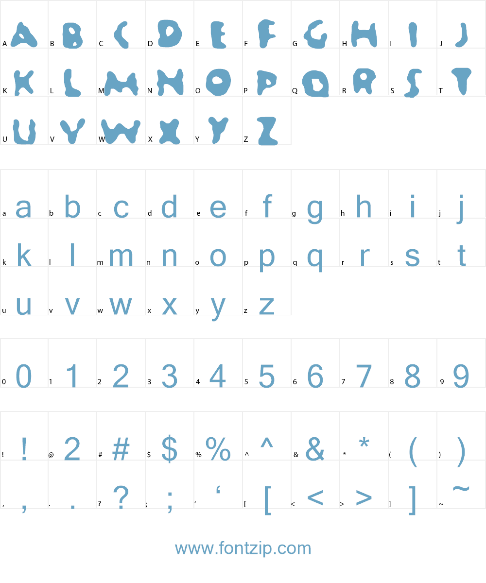 Jellybean Font Character