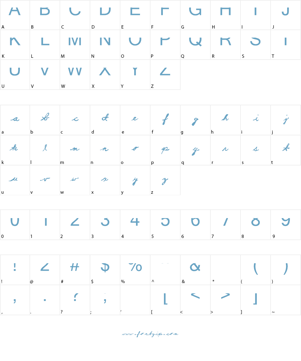 Jennifur Font Character