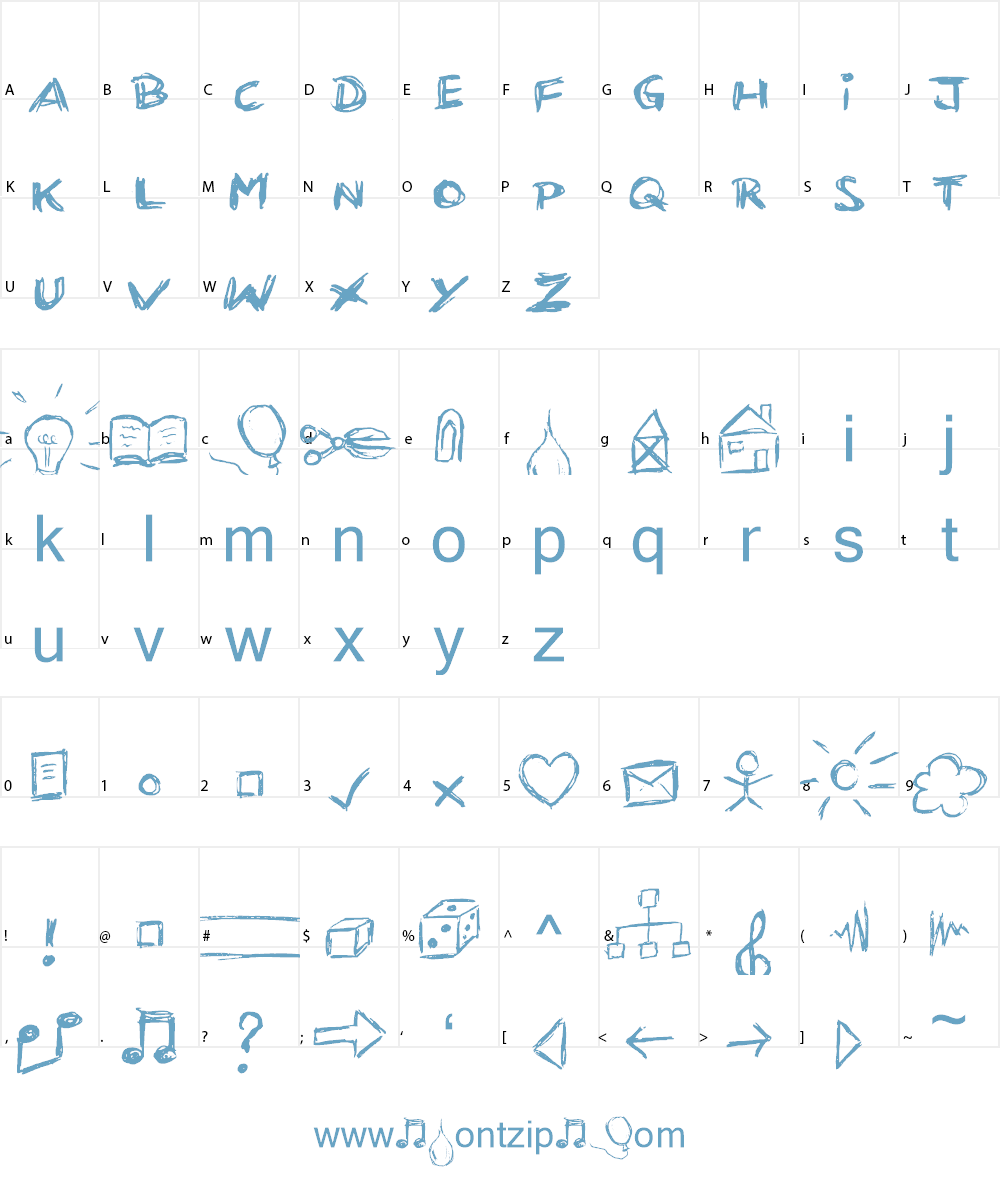 KRITZEL Font Character