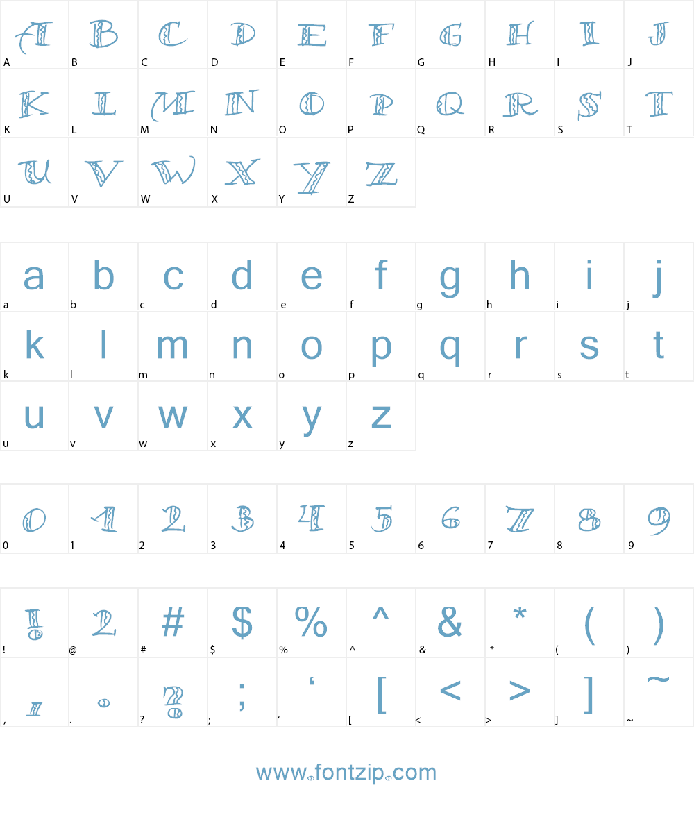 Samba! Font Character