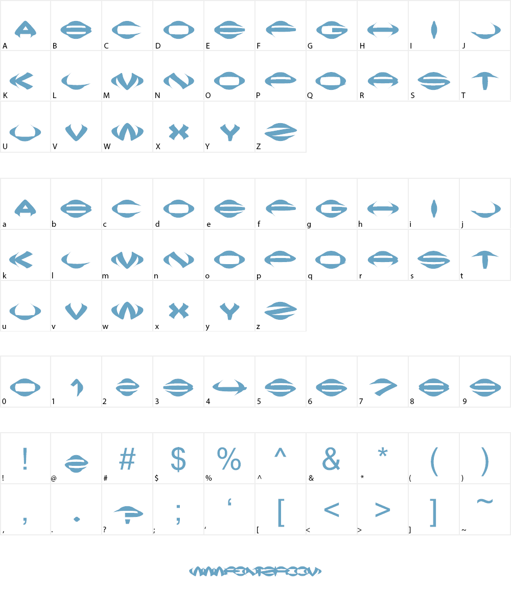 Squish Font Character