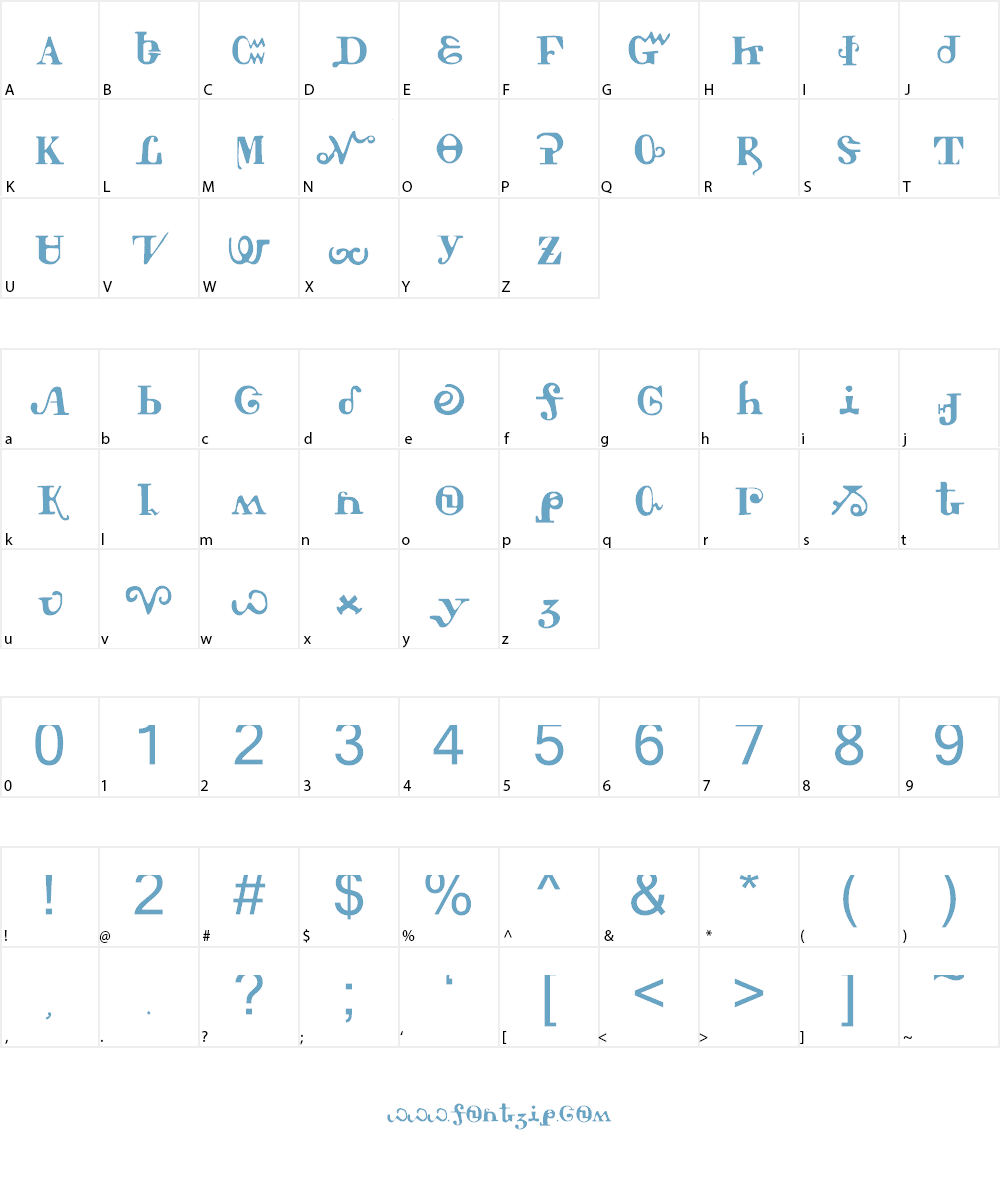 Tschiroki Font Character