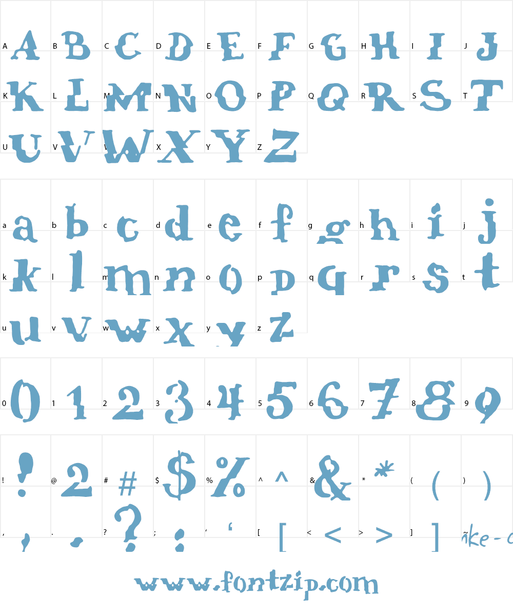 verrutscht Font Character