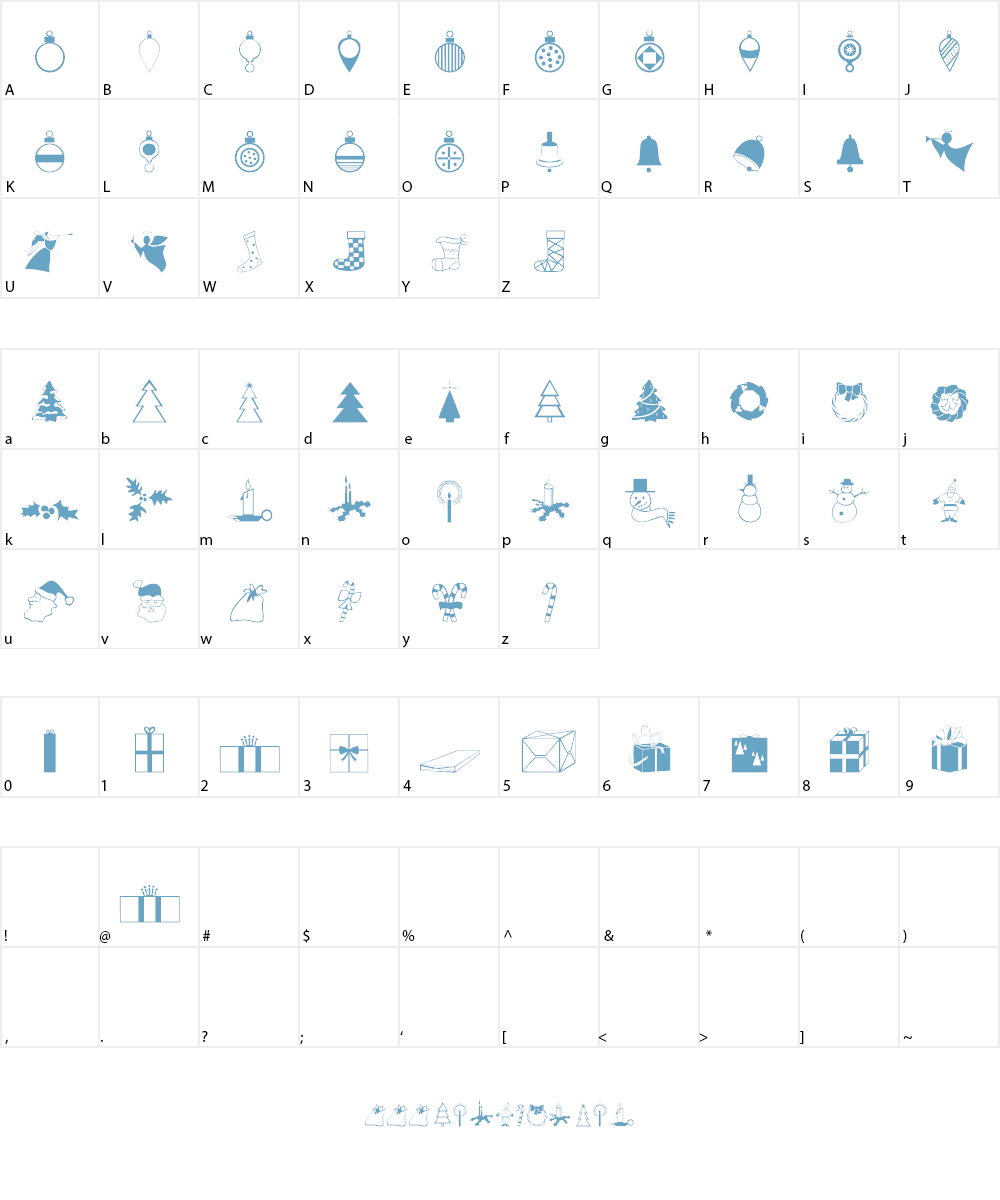 XmasDings Font Character
