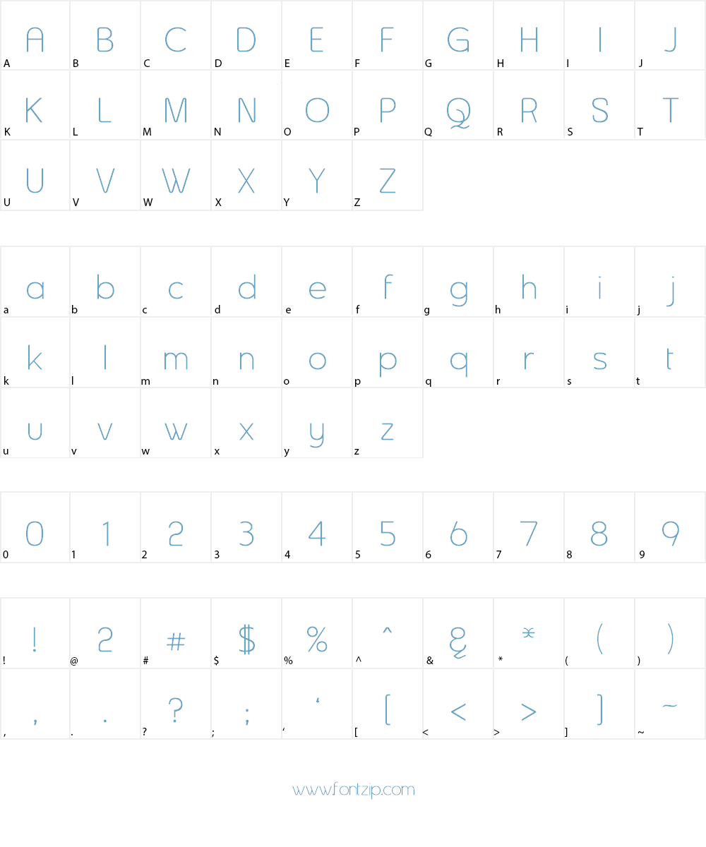 Asenine Font Character