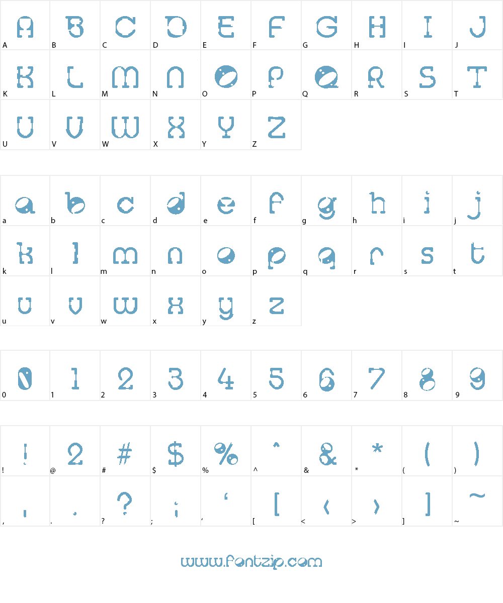 Tralfamadore Font Character