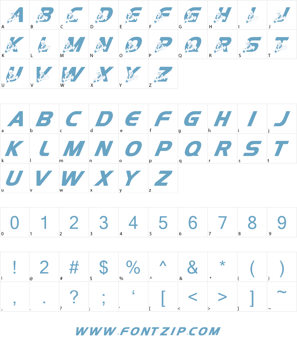 AL Baby New Year AH Font Character