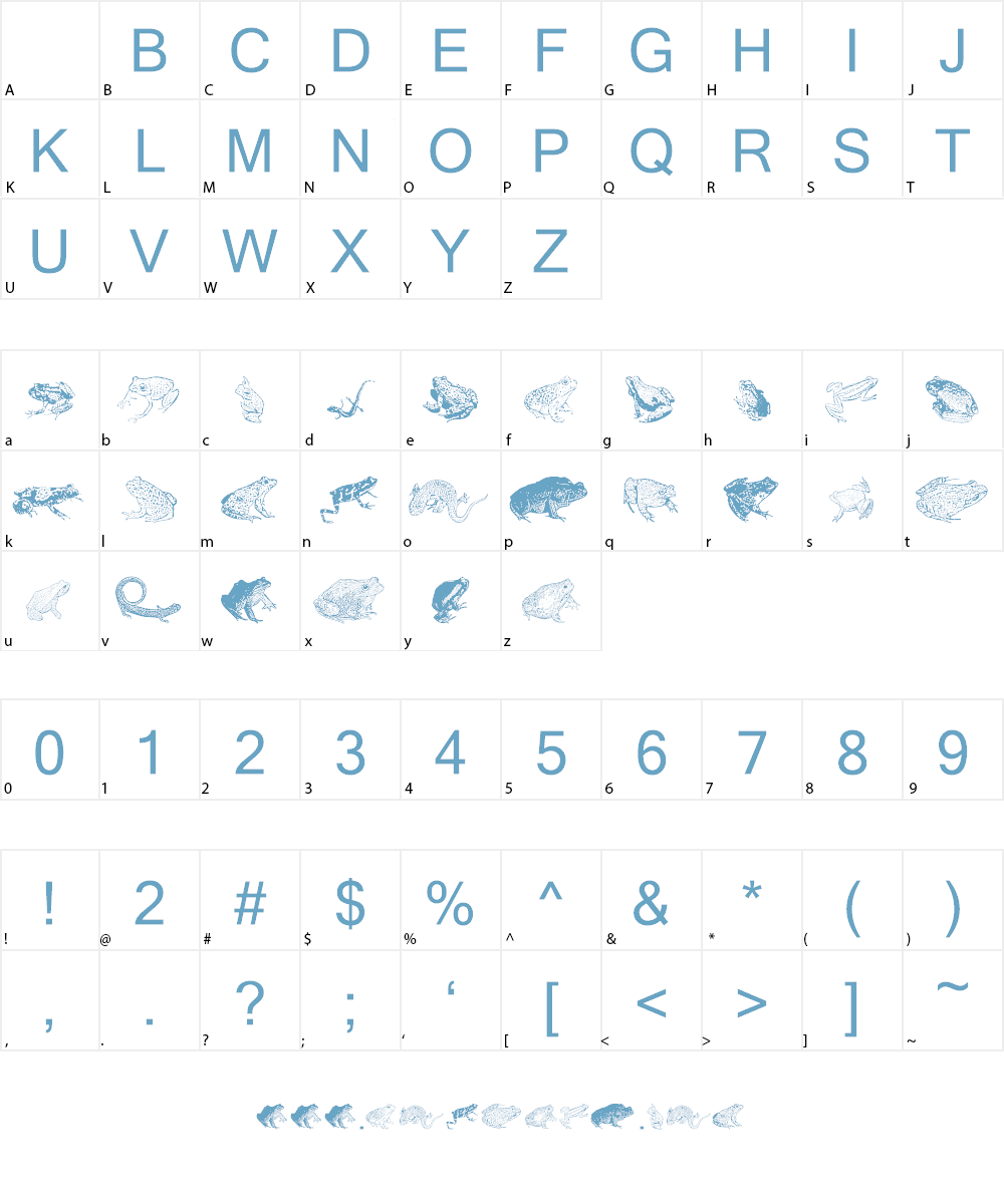 AmphibiPrint Font Character