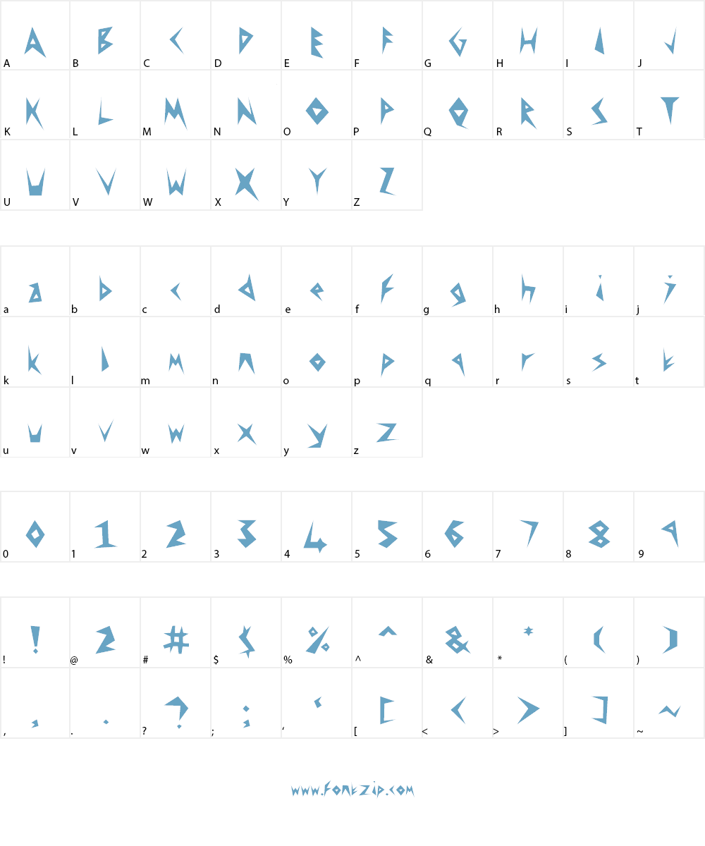 Anger Font Character