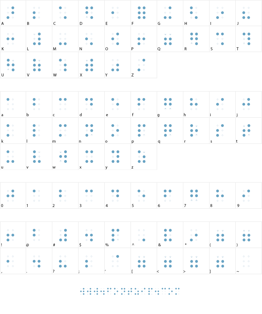 Braille AOE Font Character