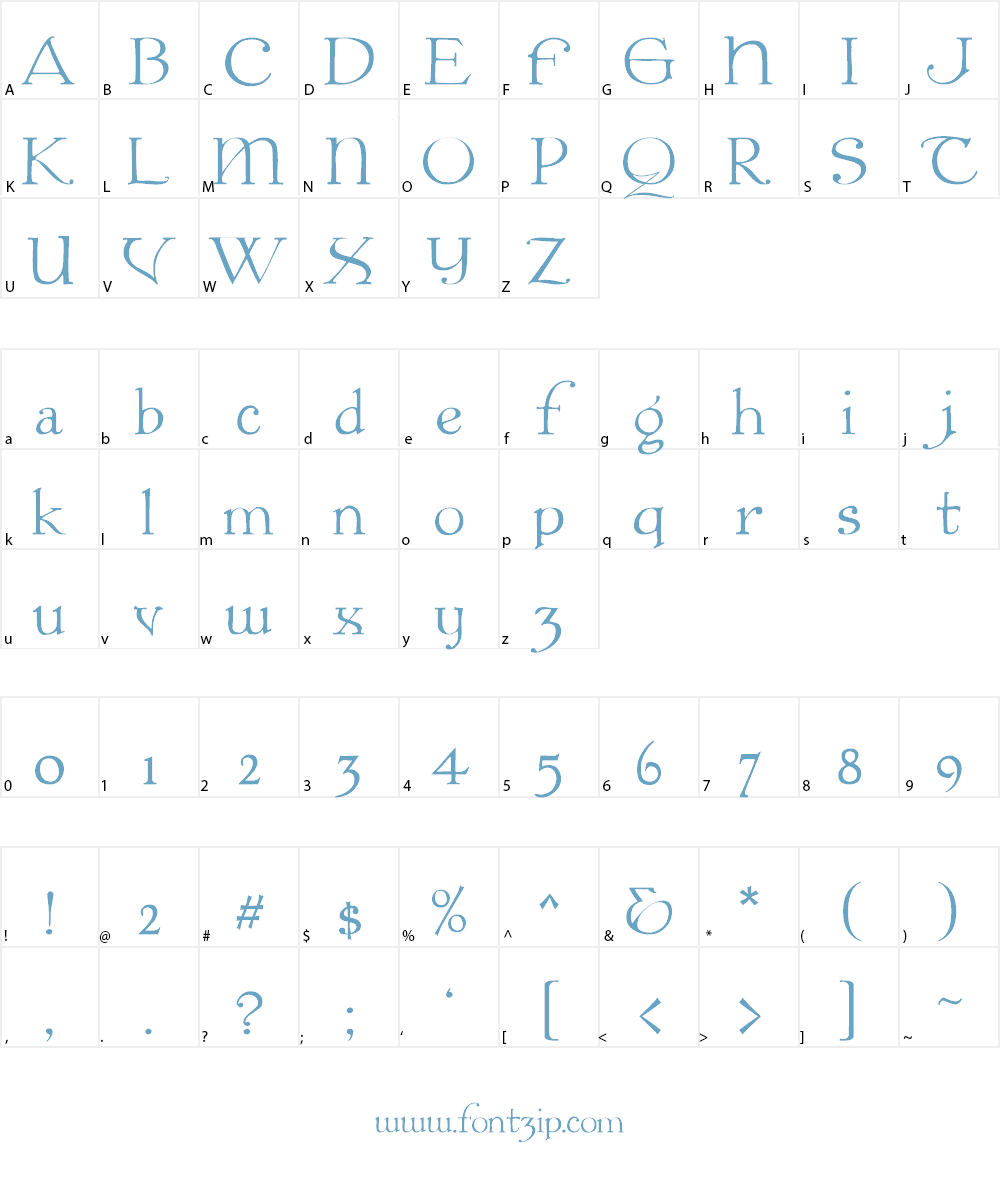 Colwell Font Character