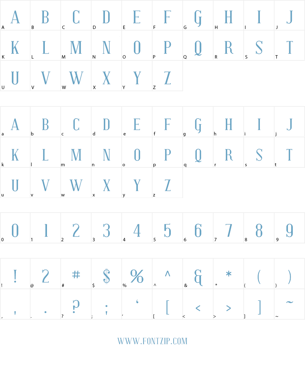 Covington SC Font Character