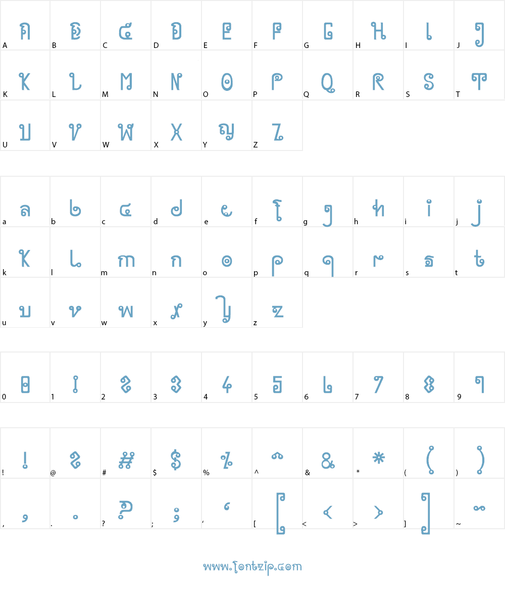 Cyclin Font Character