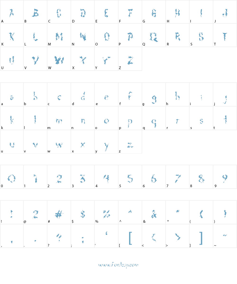 DeadGrit Font Character