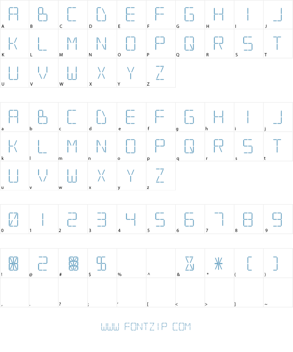 DeJi Font Character
