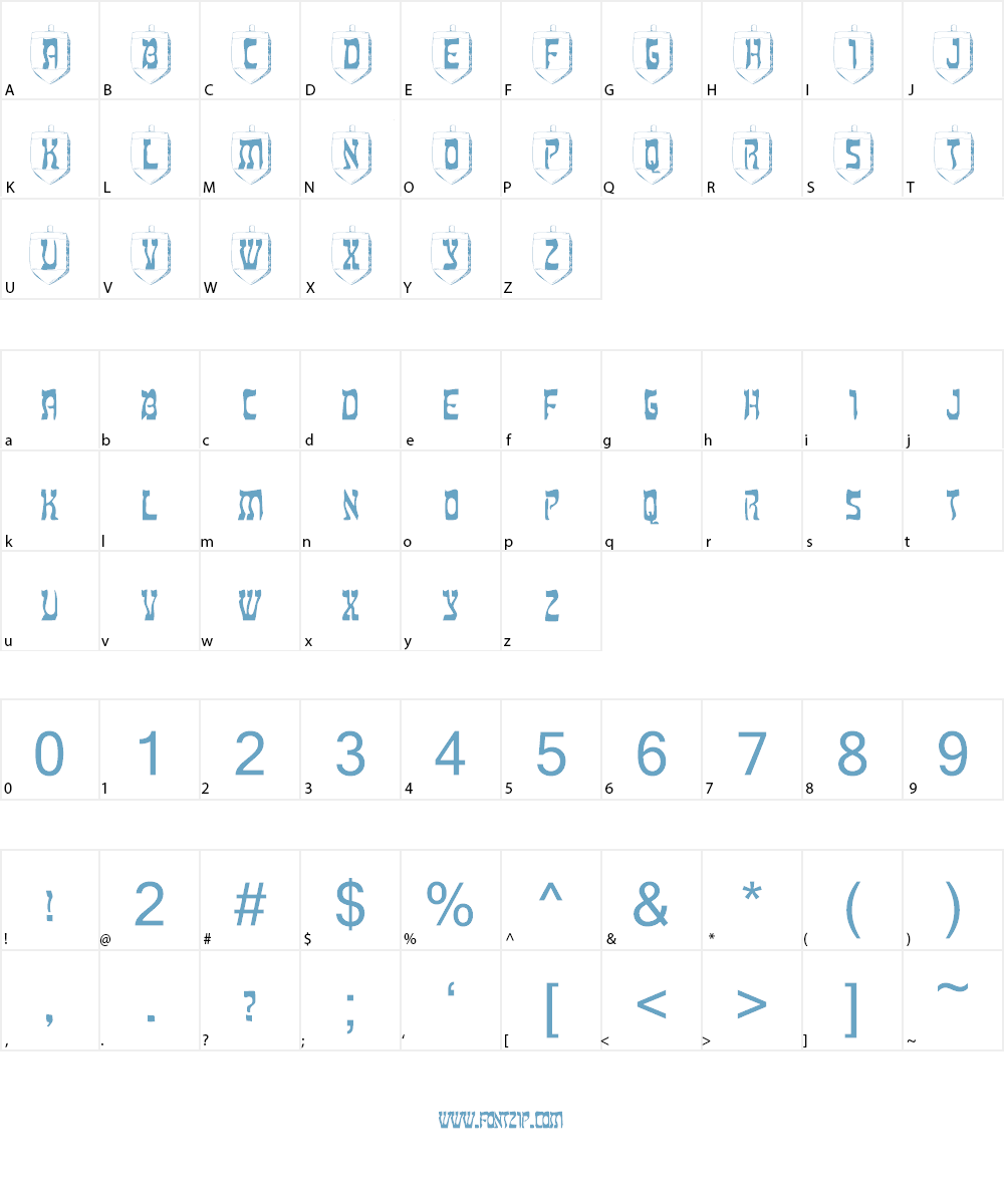 Dreidl Font Character