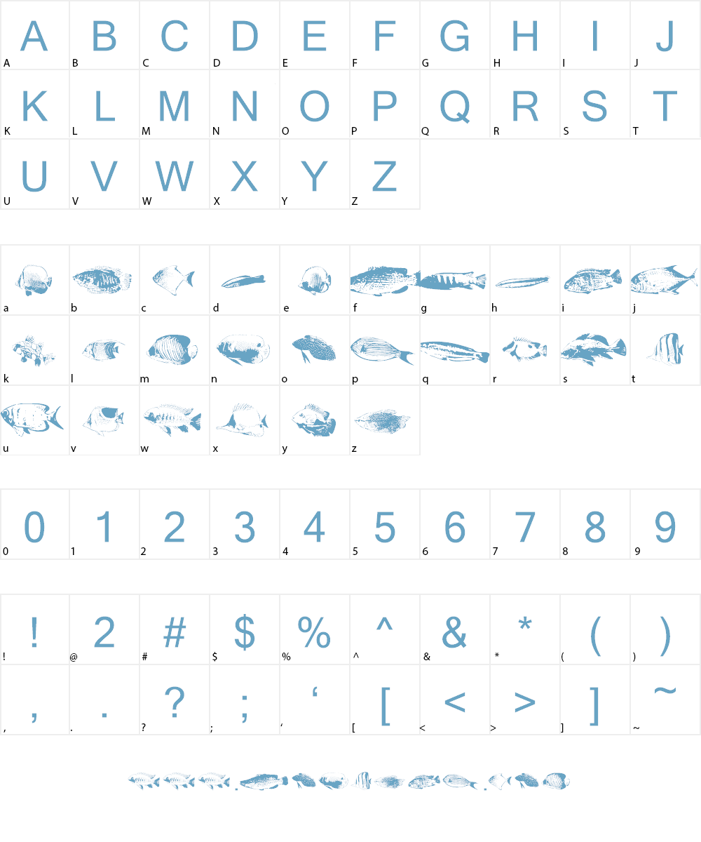 FishyPrint One AOE Font Character