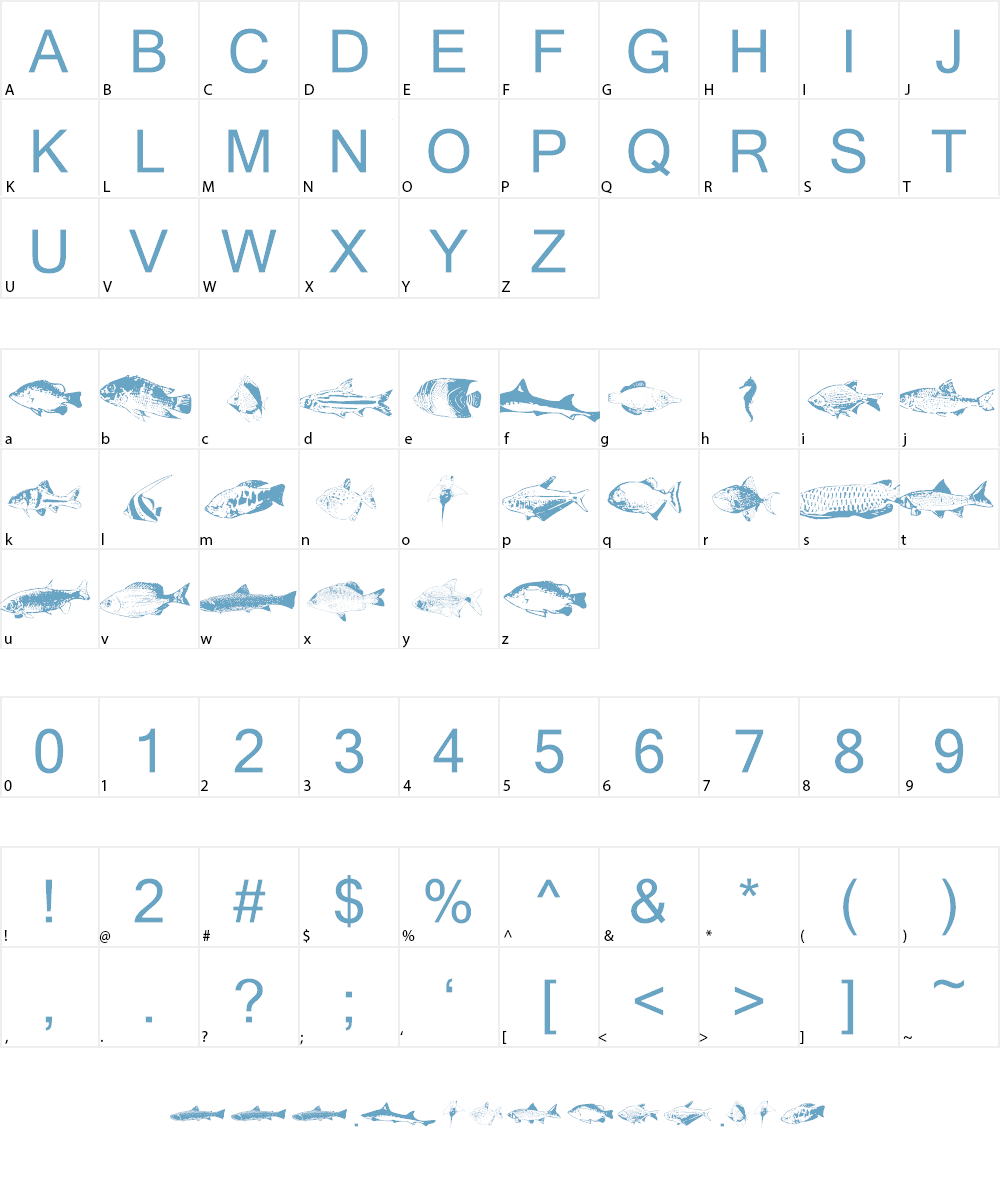 FishyPrint Two AOE Font Character