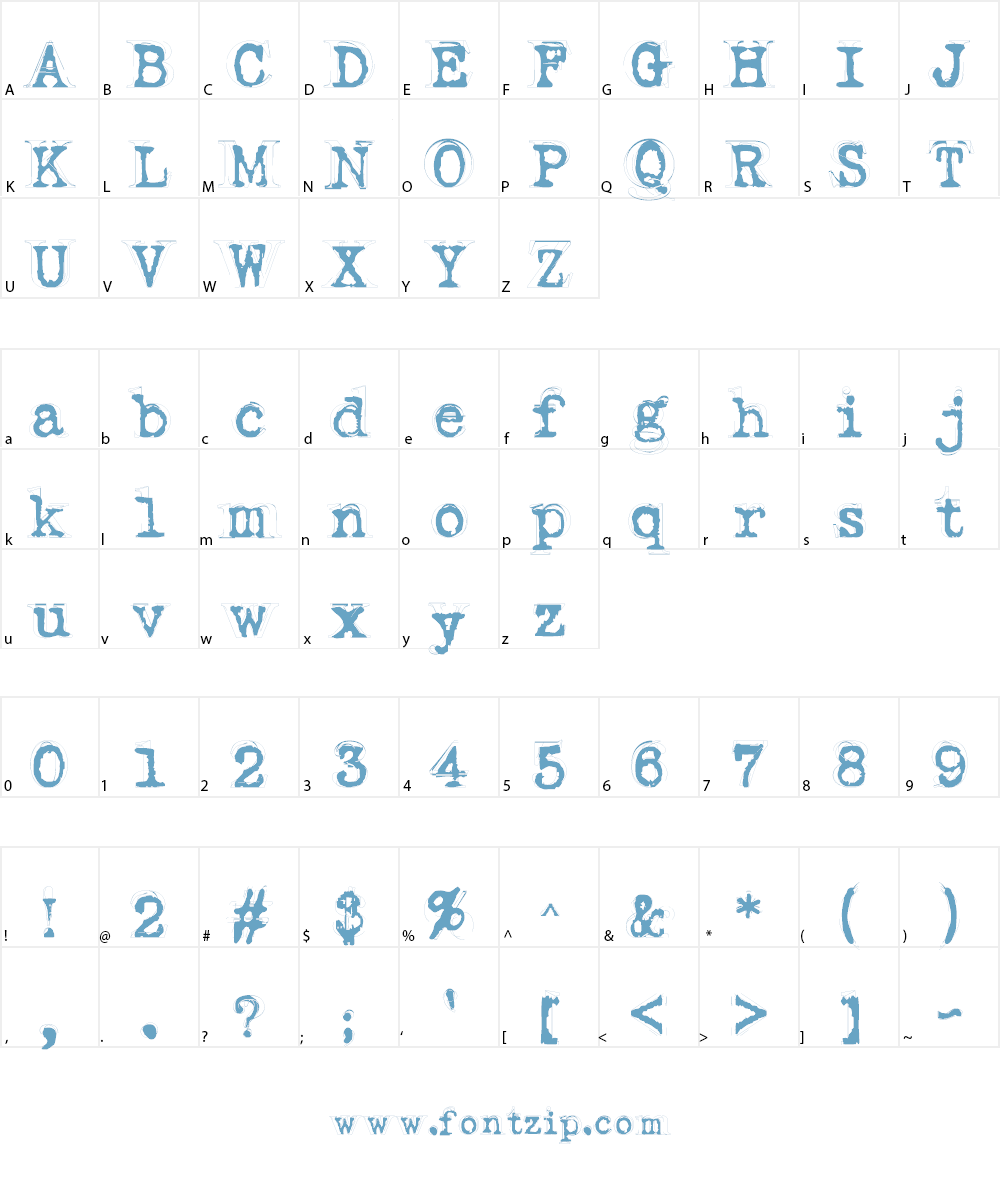 Fluoxetine Font Character