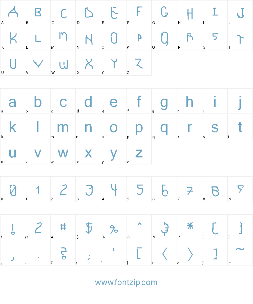 Futurex Schizmatic Font Character
