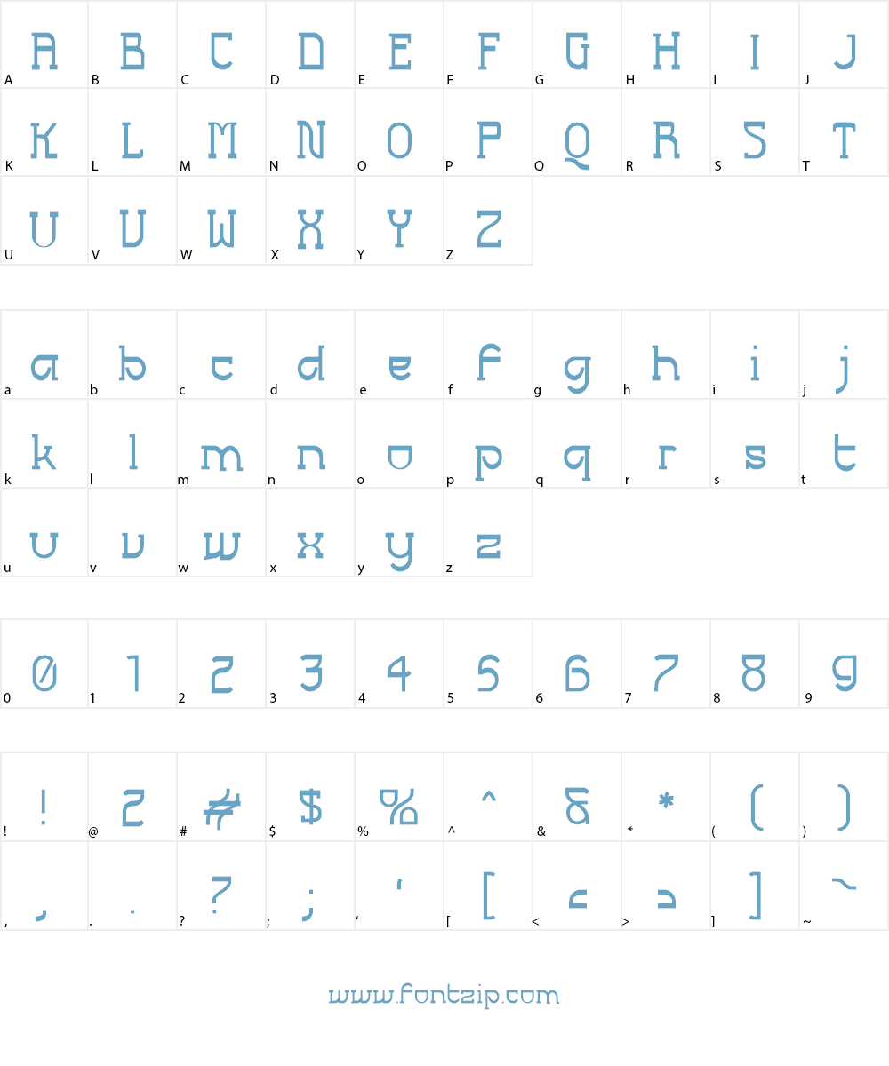 Futurex Slab Font Character