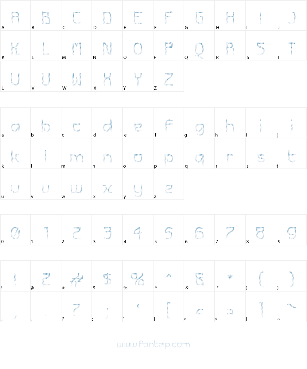 Futurex Striped Font Character