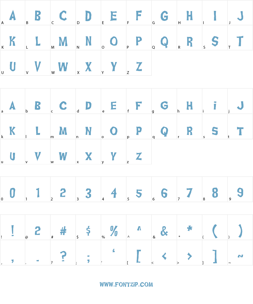 Ghoulish Fright AOE Font Character