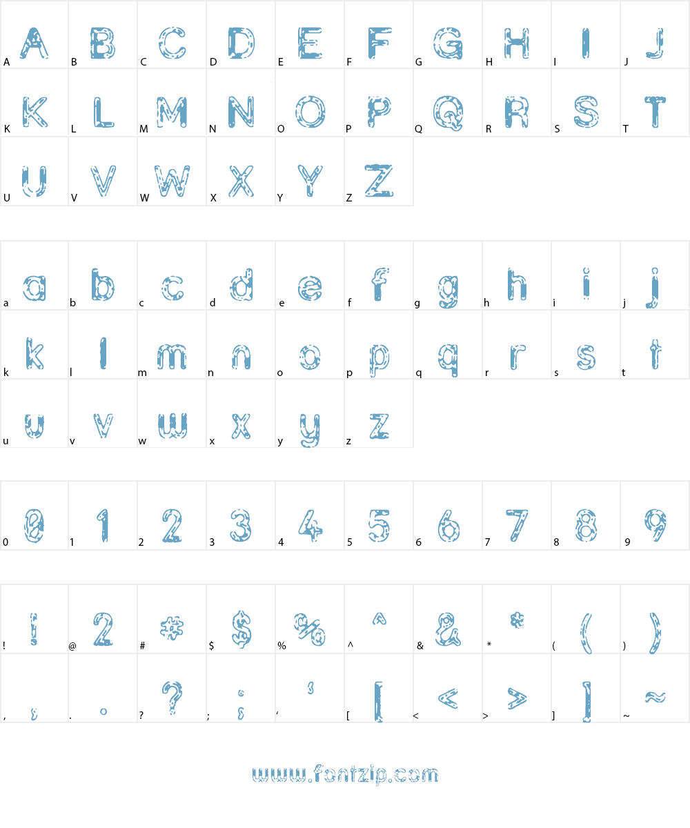 Grunja Font Character