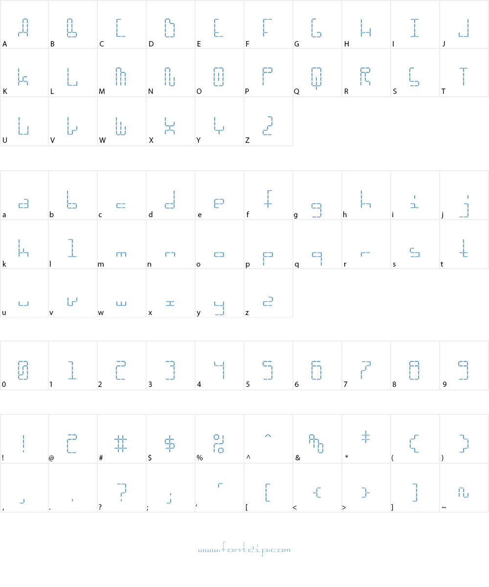 HybridLCD AOE Font Character