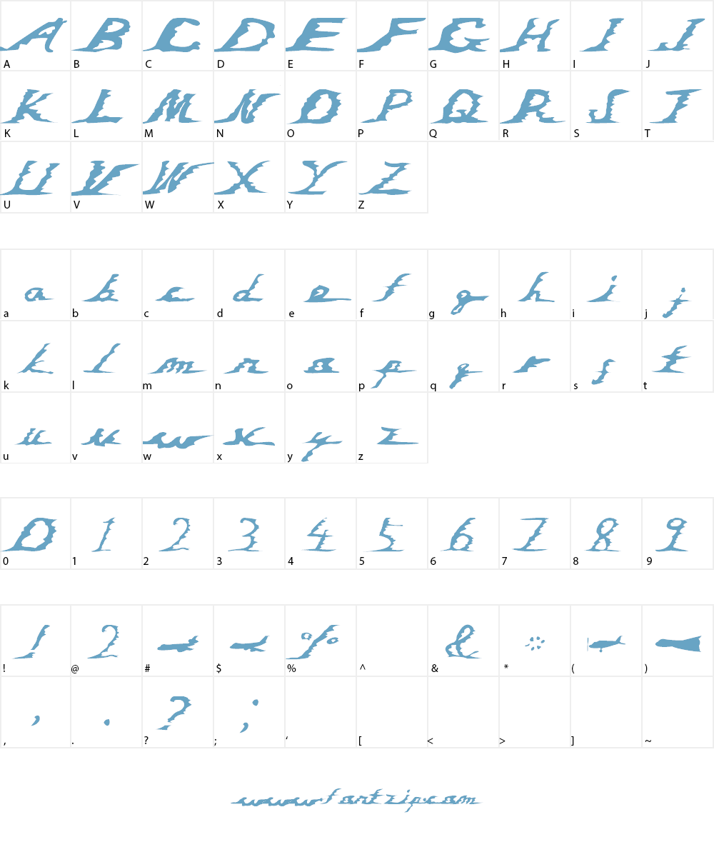 I'm NOT Weapon Font Character