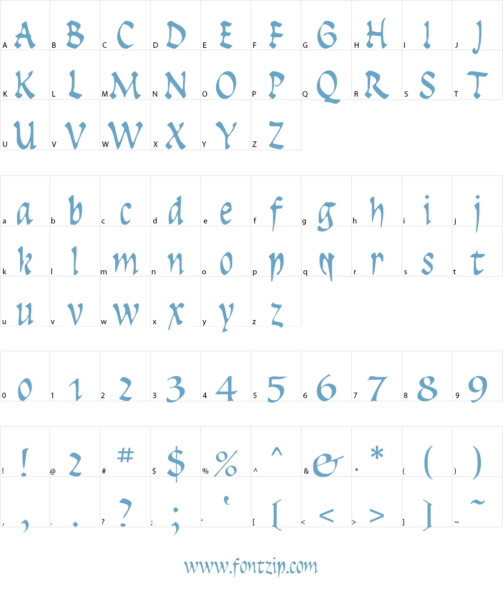 Insula Font Character