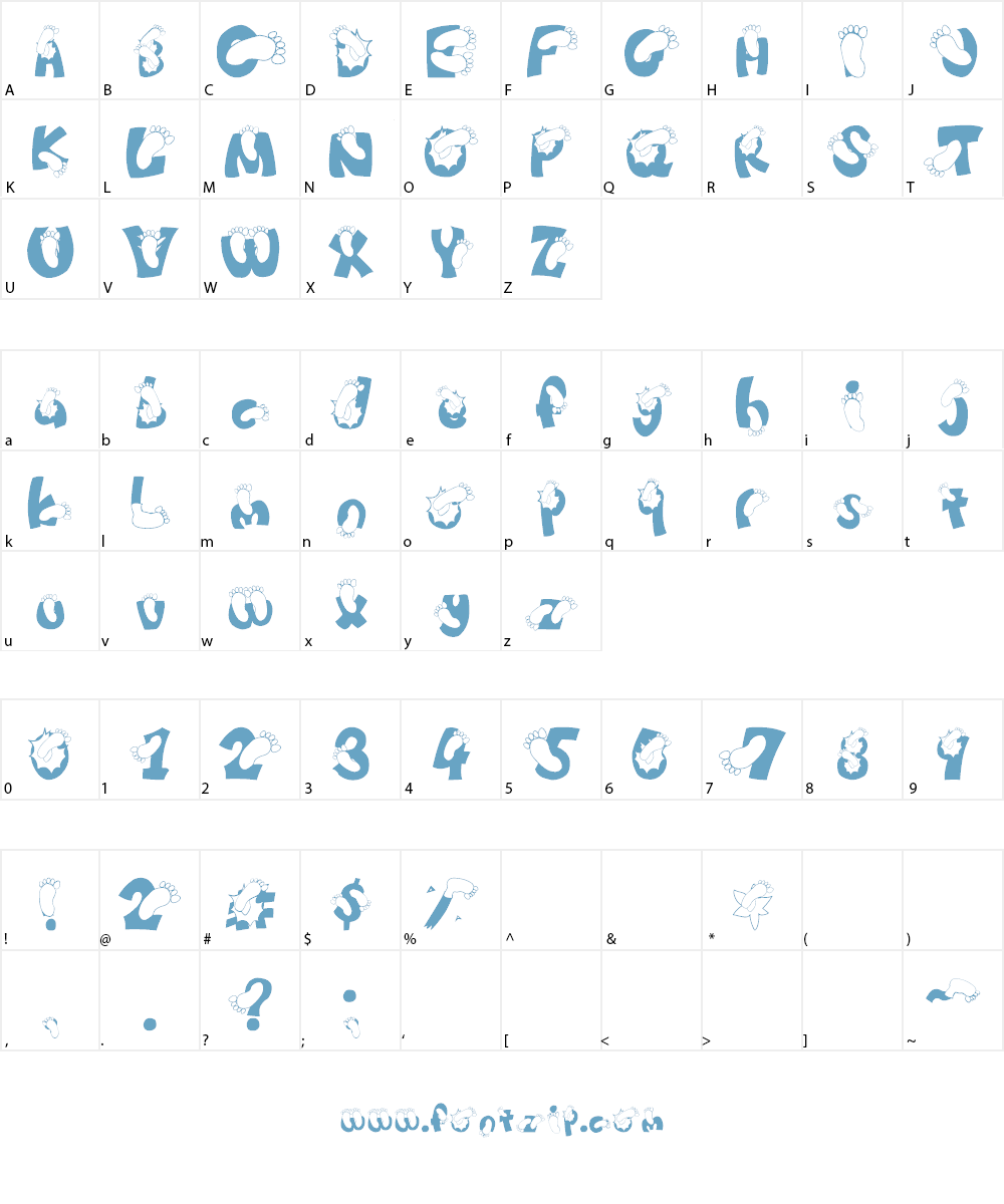 KICK!!!!! Font Character