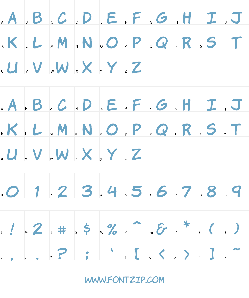 Komika Hand Font Character