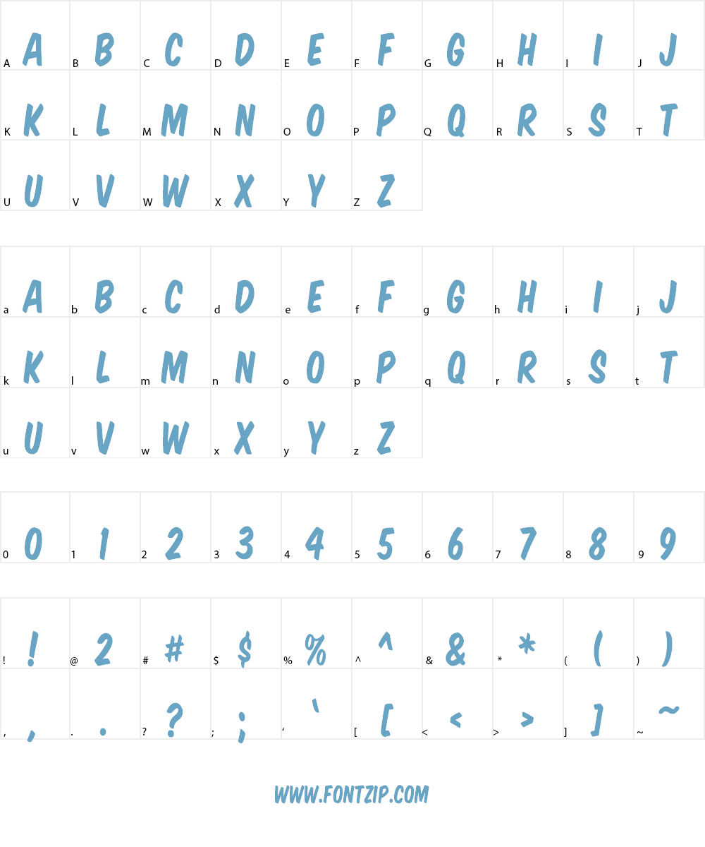Komika Title Font Character