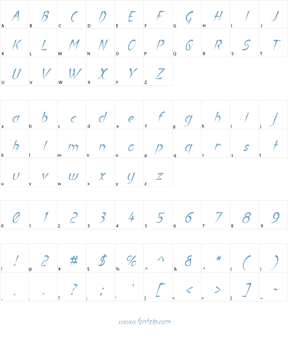 Luteous Font Character